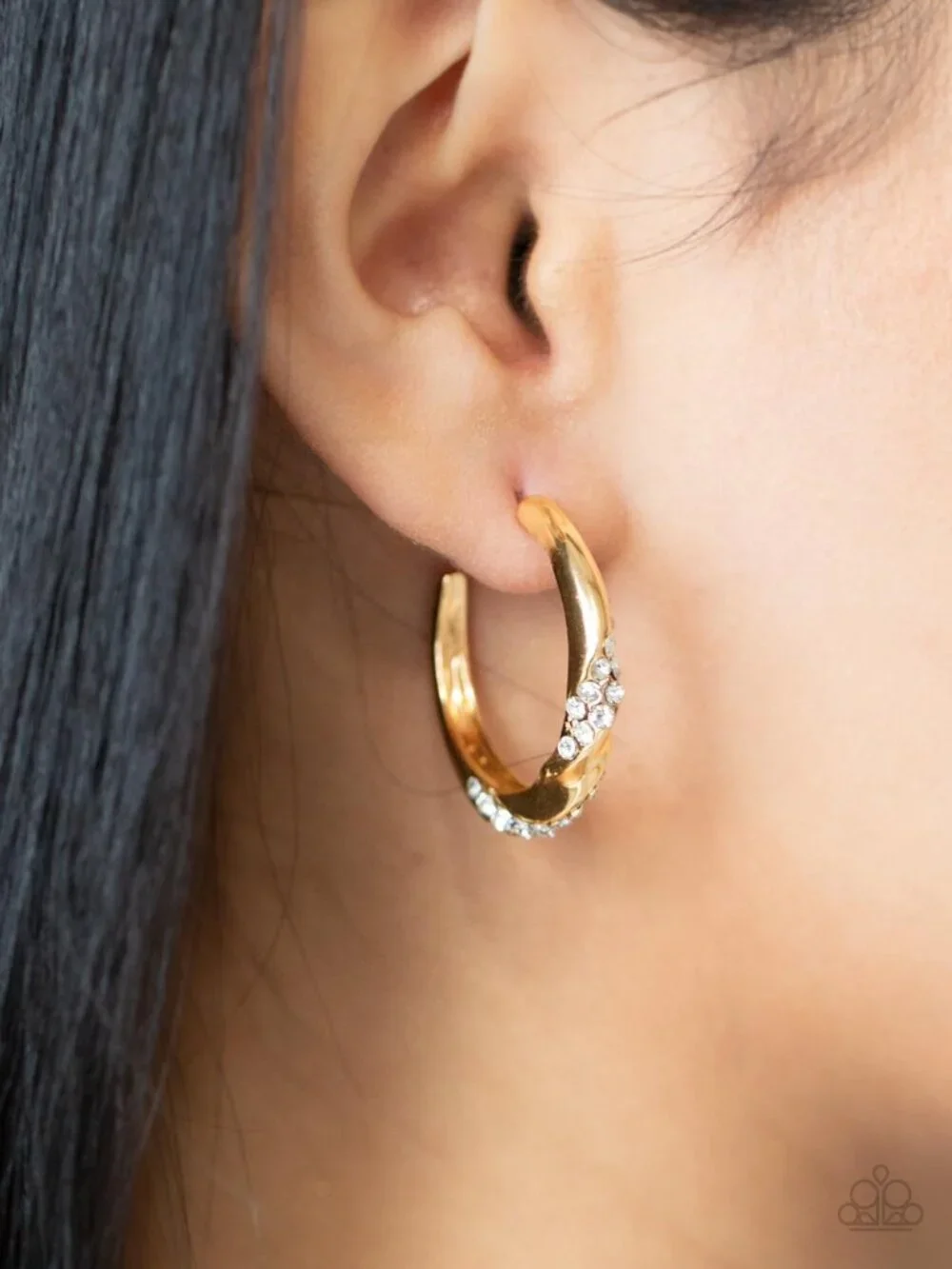 Paparazzi Gold Hoop Earrings (EH097) - Picture 2 of 2